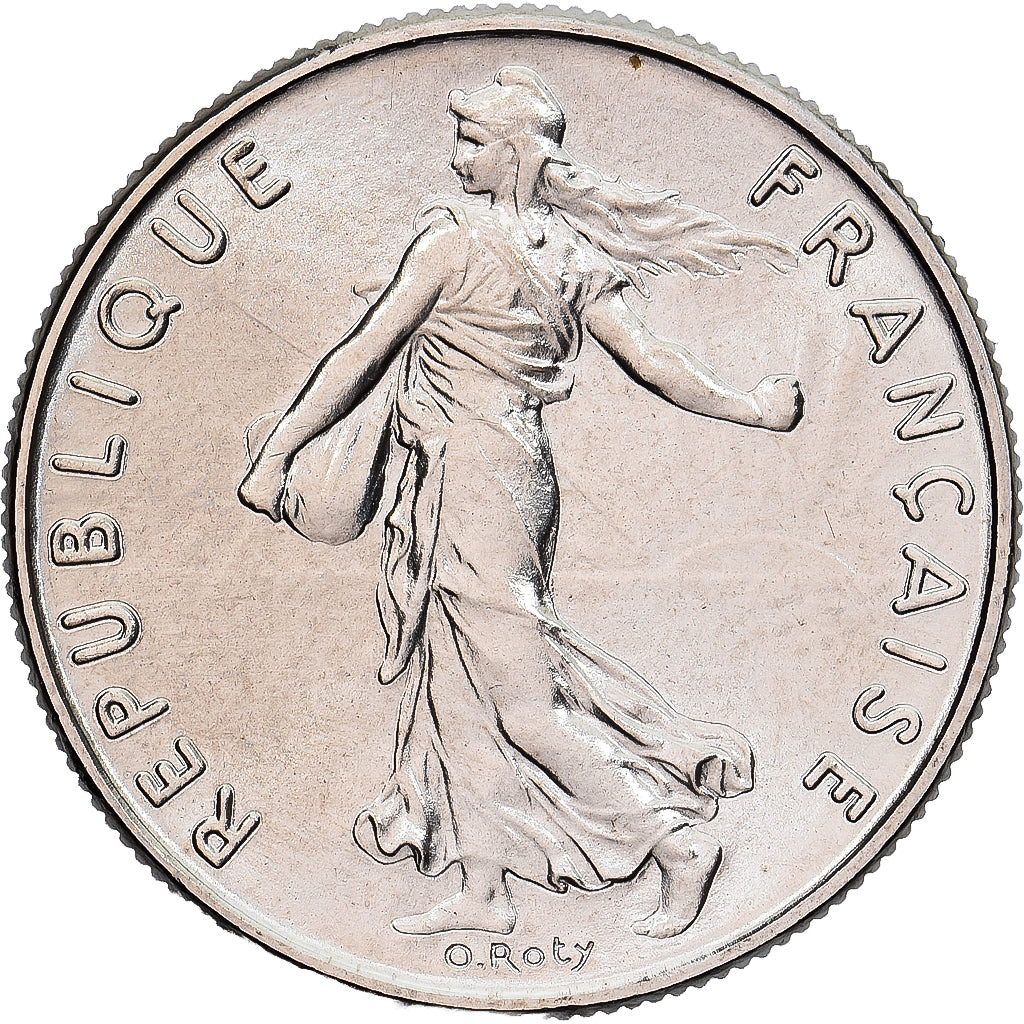 Munten, Frankrijk, Semeuse, 1/2 Franc, 1974, Paris, série FDC, FDC, Nickel