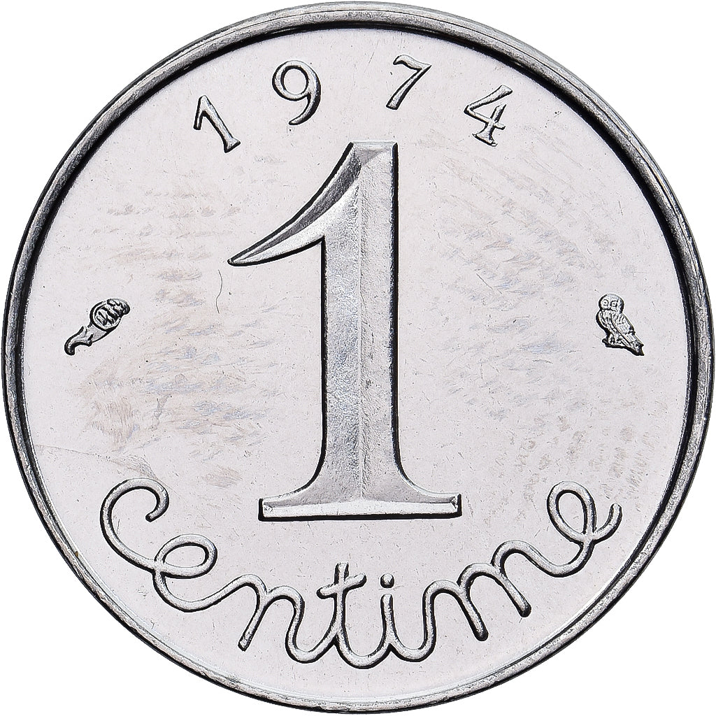 Monnaie, France, Épi, Centime, 1974, Paris, série FDC, FDC, Acier inoxydable
