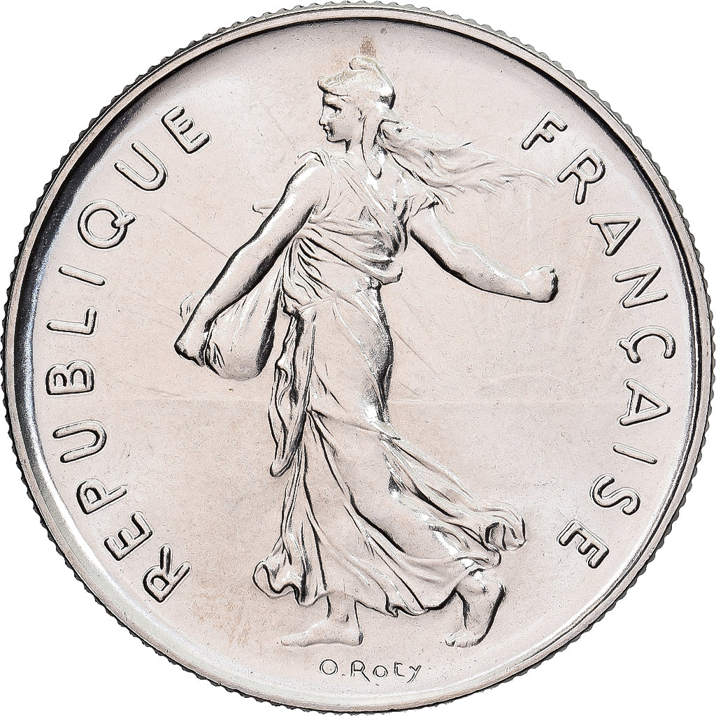 Münze, Frankreich, Semeuse, 5 Francs, 1977, Paris, série FDC, STGL, Nickel