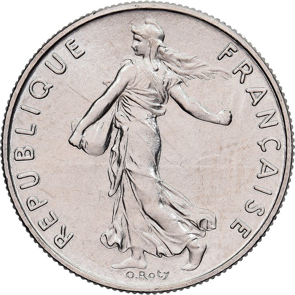 Munten, Frankrijk, Semeuse, 1/2 Franc, 1977, Paris, série FDC, FDC, Nickel