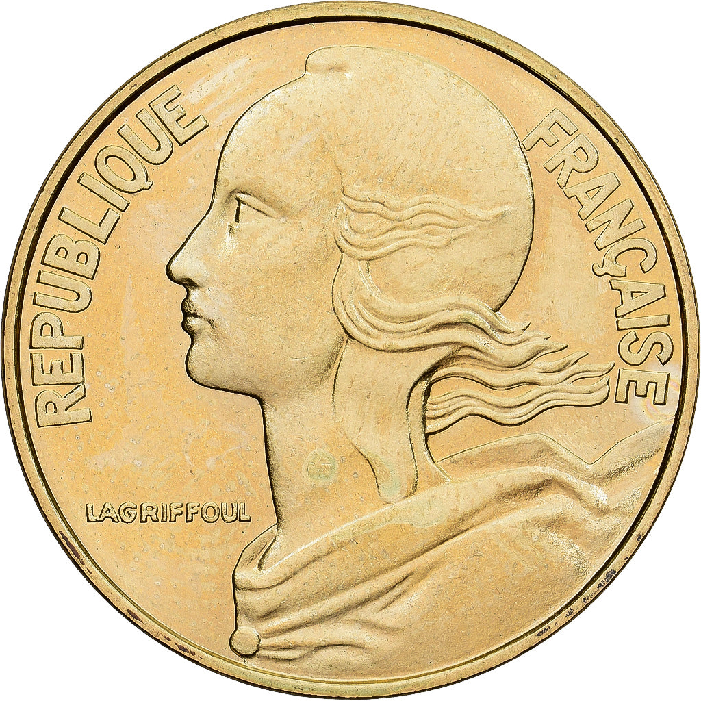 Munten, Frankrijk, Marianne, 20 Centimes, 1977, Paris, série FDC, FDC