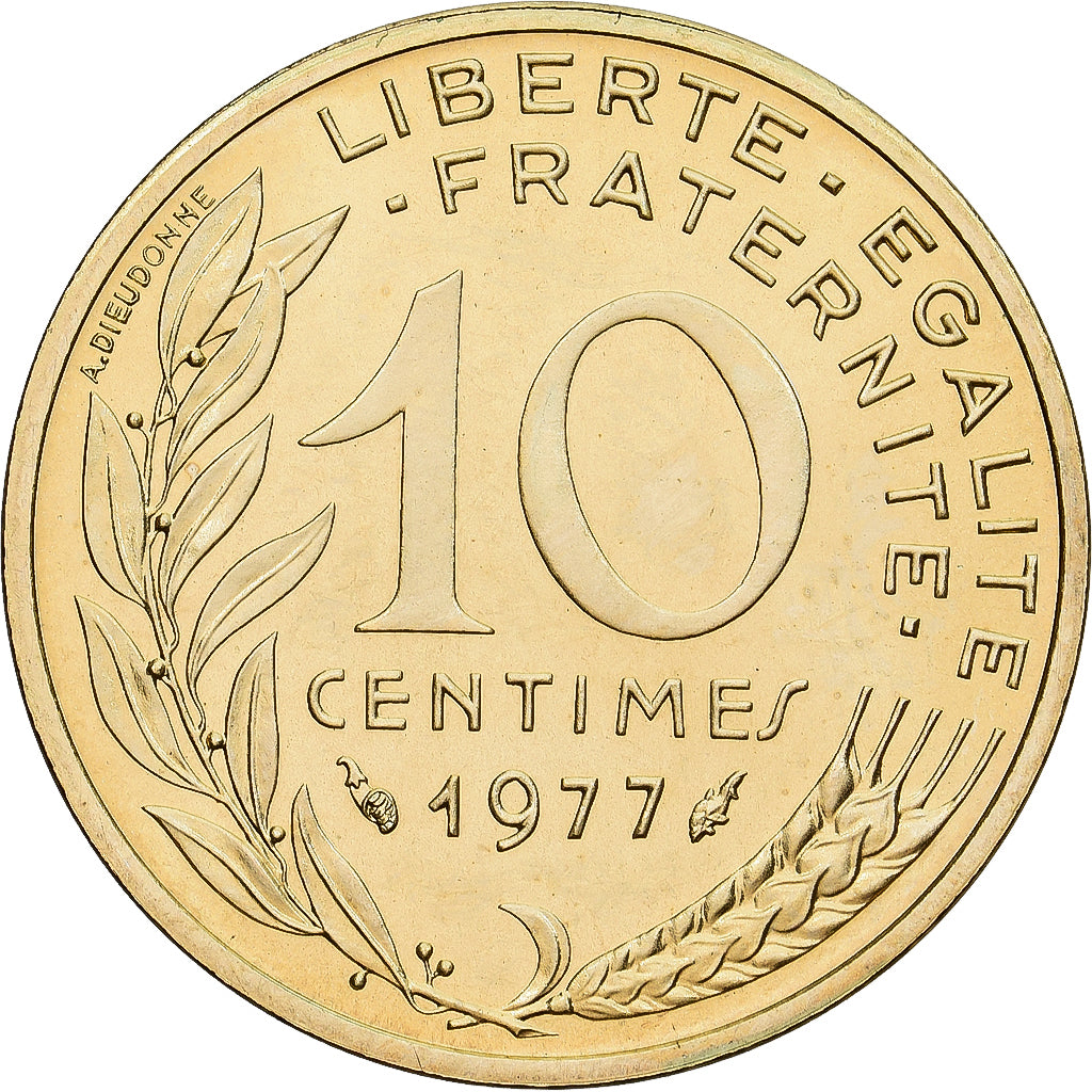 Coin, France, Marianne, 10 Centimes, 1977, Paris, série FDC, MS(65-70)