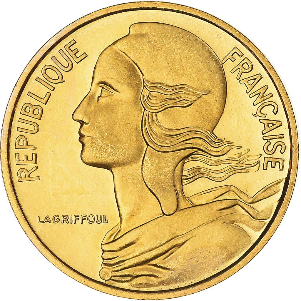 Moneda, Francia, Marianne, 5 Centimes, 1977, Paris, série FDC, FDC, Aluminio -