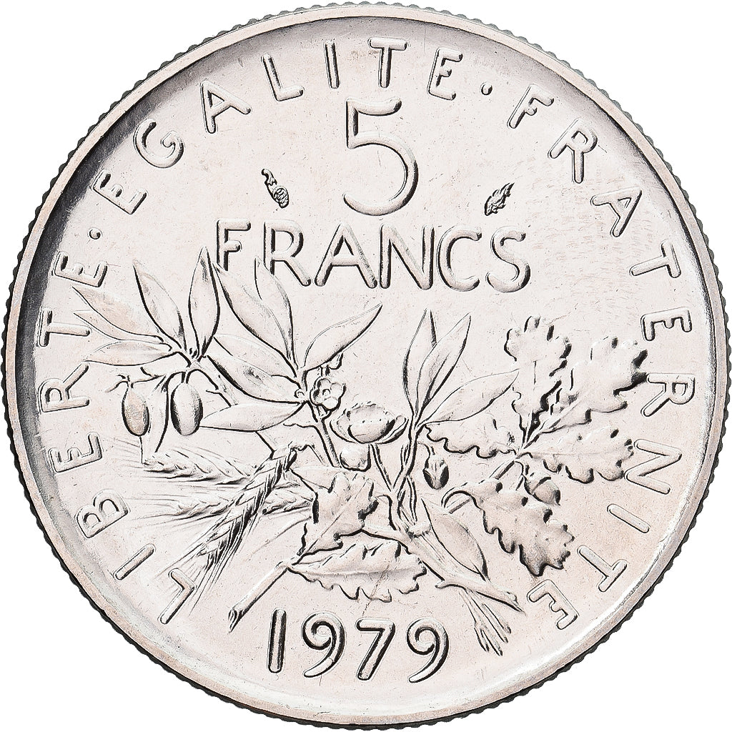 Monnaie, France, Semeuse, 5 Francs, 1979, Paris, série FDC, FDC, Nickel Clad