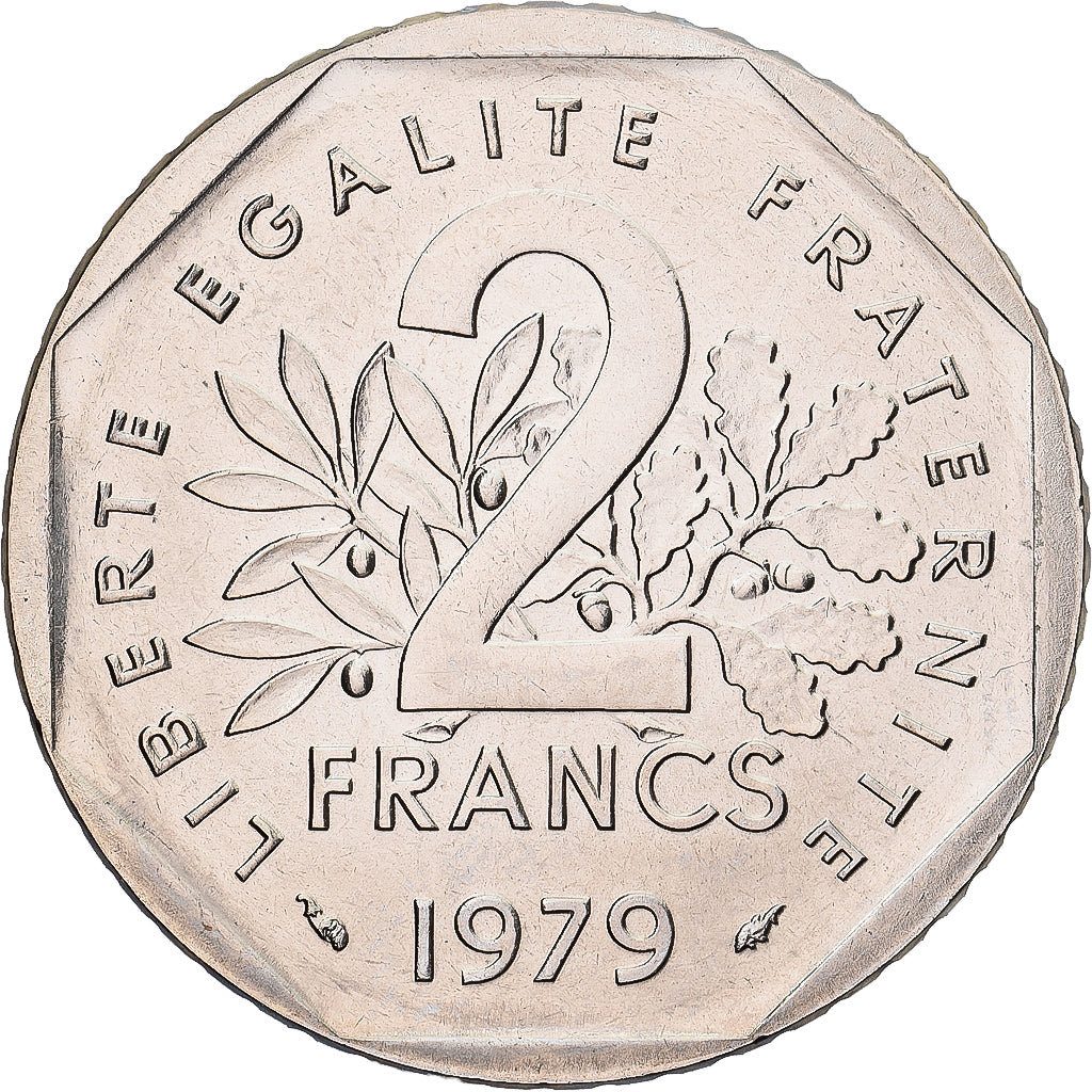 Monnaie, France, Semeuse, 2 Francs, 1979, Paris, série FDC, FDC, Nickel