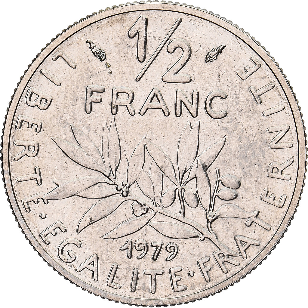 Moneda, Francia, Semeuse, 1/2 Franc, 1979, Paris, série FDC, FDC, Níquel