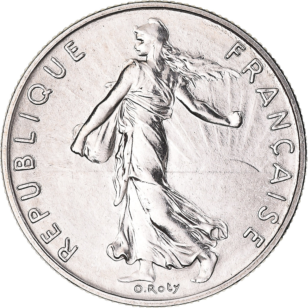 Münze, Frankreich, Semeuse, 1/2 Franc, 1980, Paris, série FDC, STGL, Nickel