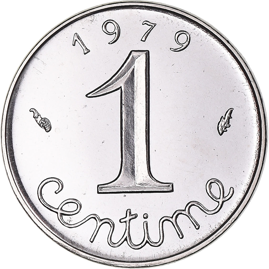 France, 1 Centime, Épi, 1979, Paris, série FDC, Steel, MS(65-70)