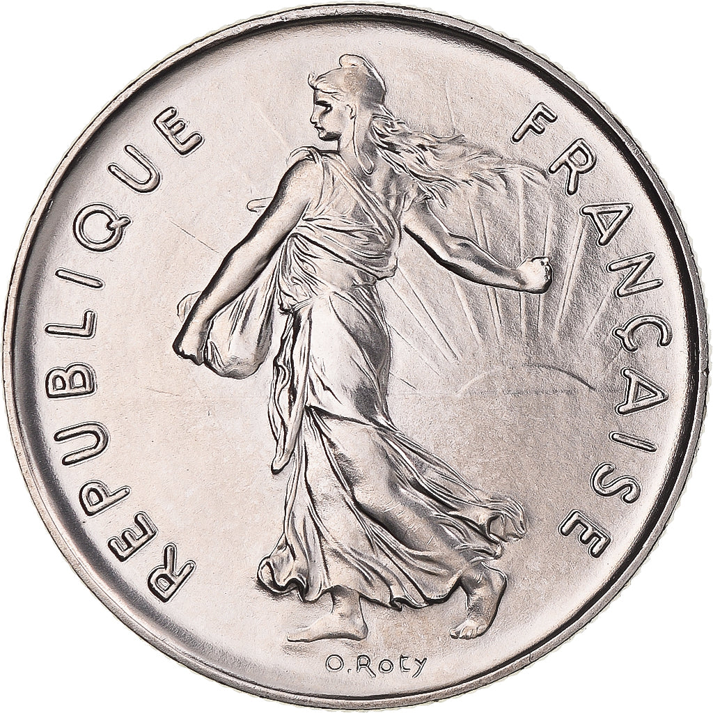 Munten, Frankrijk, Semeuse, 5 Francs, 1980, Paris, série FDC, FDC, Nickel Clad