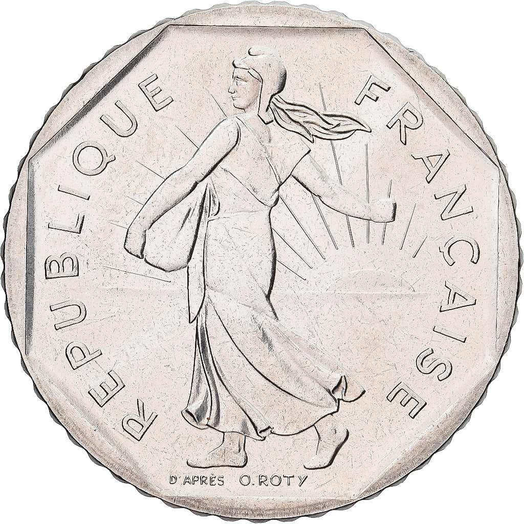 Moneta, Francia, Semeuse, 2 Francs, 1980, Paris, série FDC, FDC, Nichel