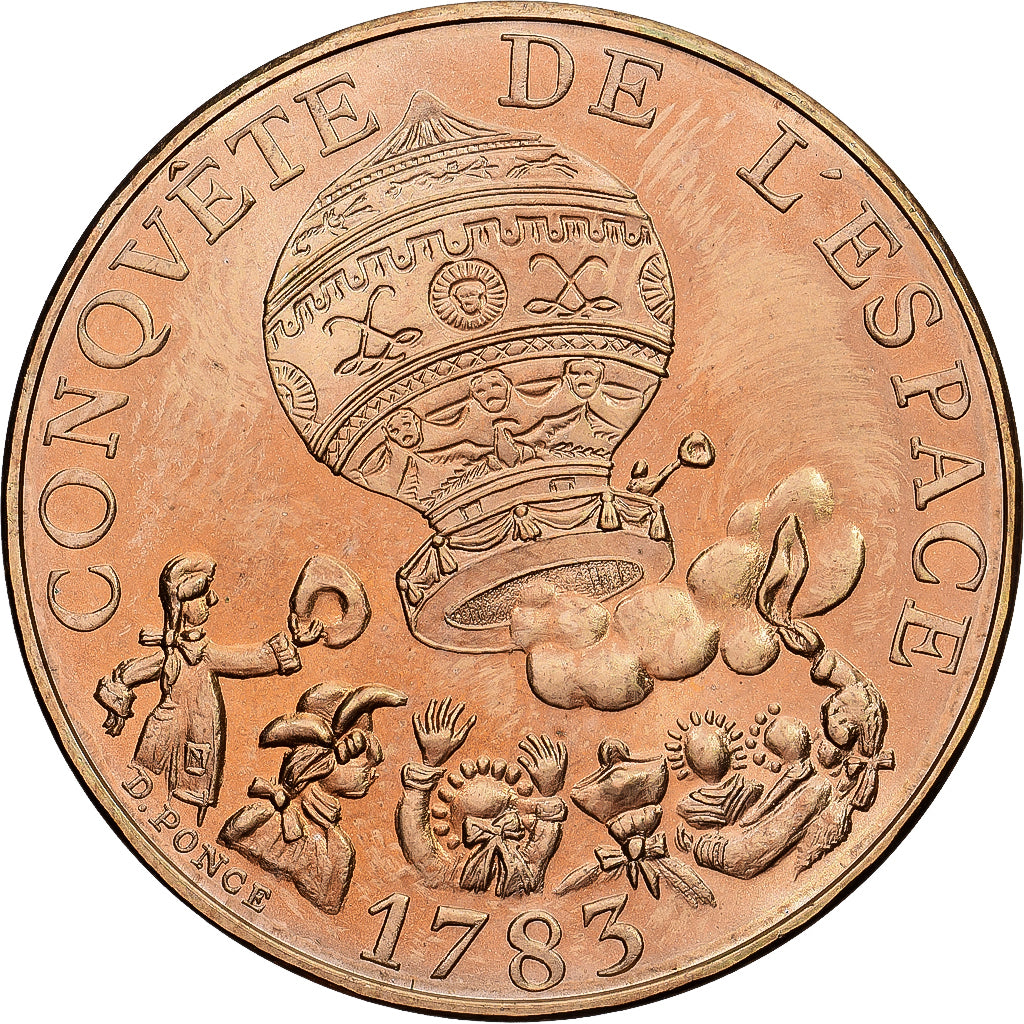 Moneda, Francia, La conquête, 10 Francs, 1983, Paris, série FDC, Tranche B