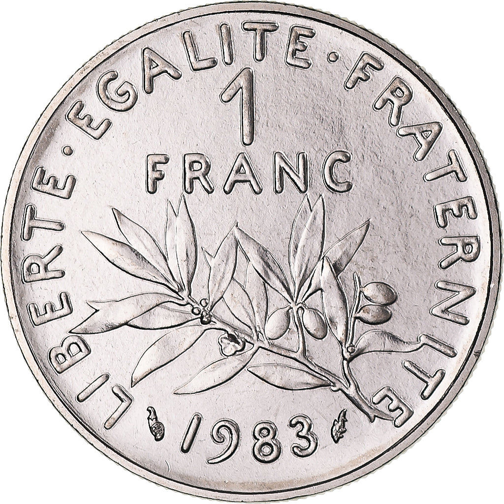 Moneta, Francia, Semeuse, Franc, 1983, Paris, série FDC, FDC, Nichel, KM:925.1