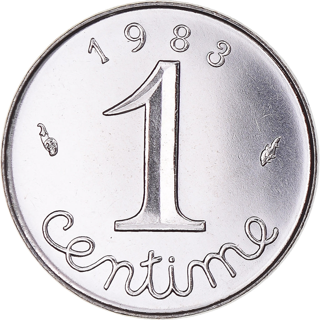 Coin, France, Épi, Centime, 1983, Paris, série FDC, MS(65-70), Stainless