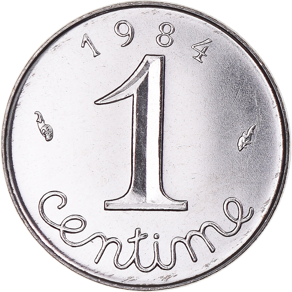 Moneta, Francia, Épi, Centime, 1984, Paris, série FDC, FDC, Acciaio