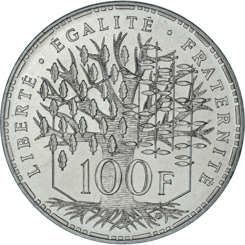 Coin, France, Panthéon, 100 Francs, 1984, Paris, série FDC, MS(65-70), Silver