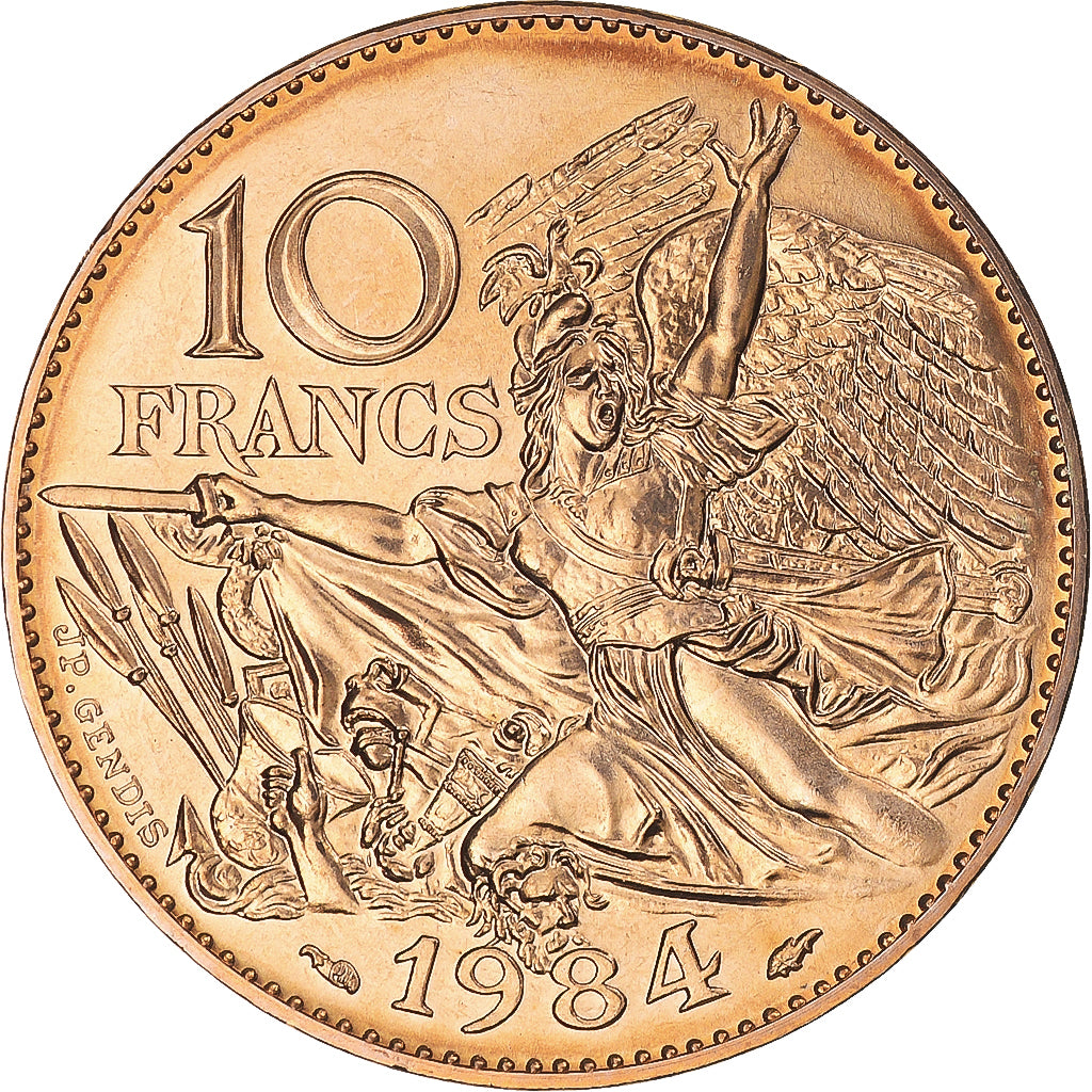 Coin, France, François Rude, 10 Francs, 1984, Paris, série FDC, Tranche A
