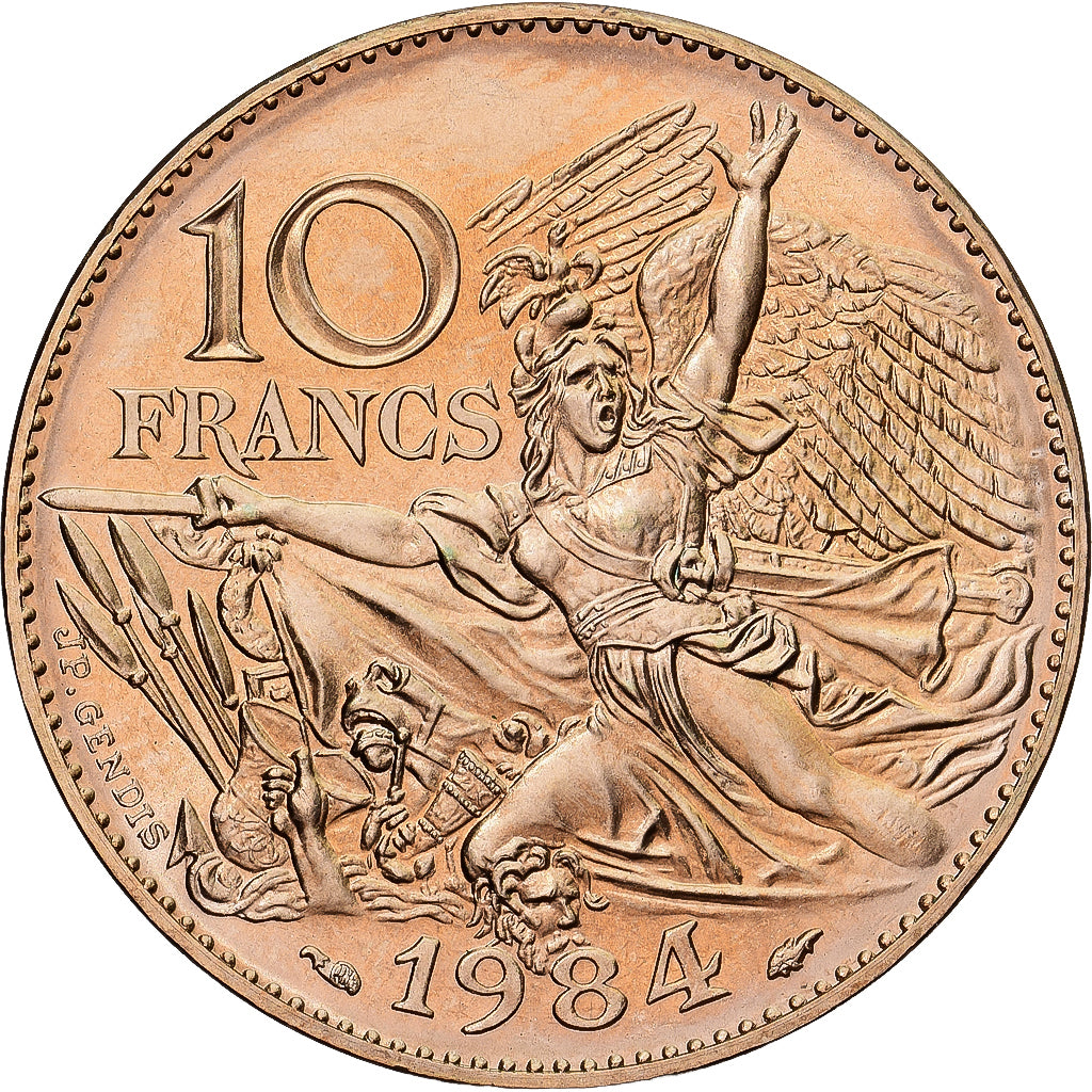 Moneta, Francja, François Rude, 10 Francs, 1984, Paris, série FDC, Tranche A