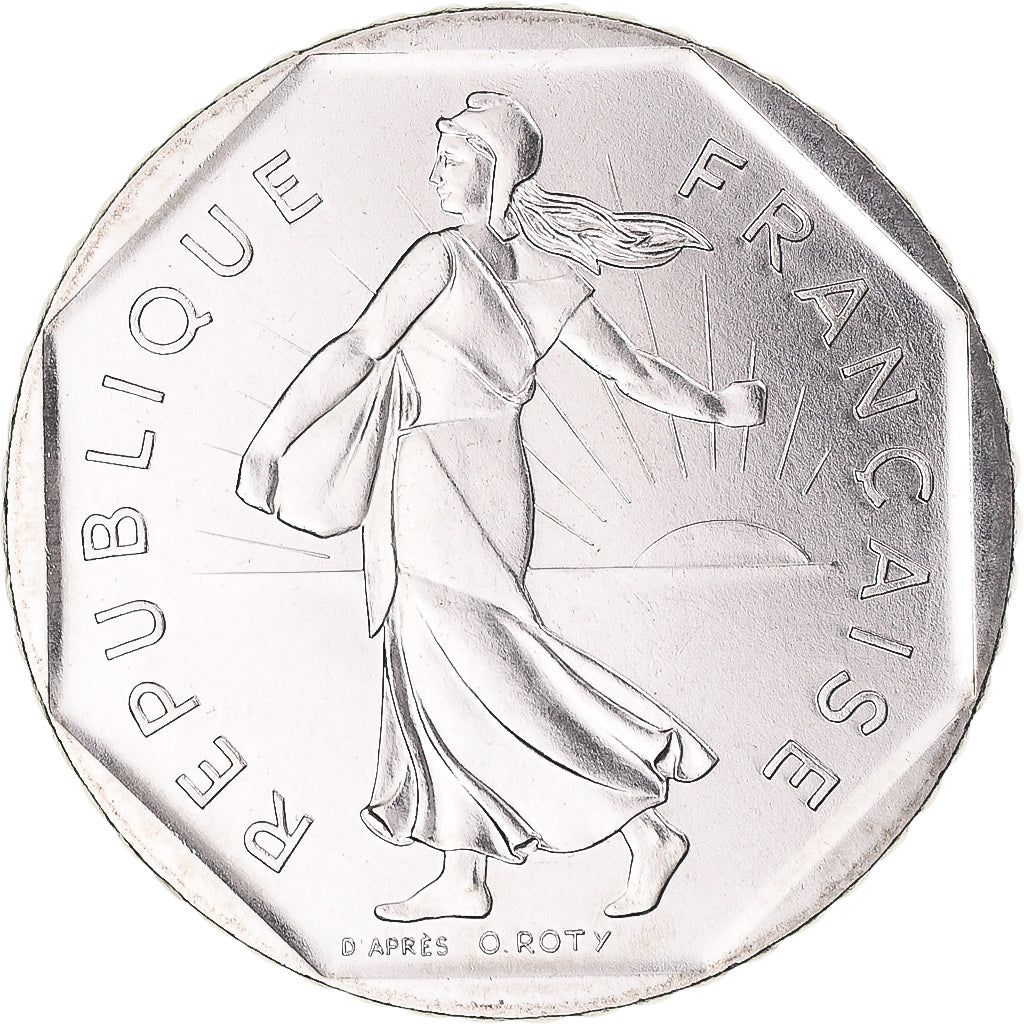 Coin, France, Semeuse, 2 Francs, 1984, Paris, série FDC, MS(65-70), Nickel