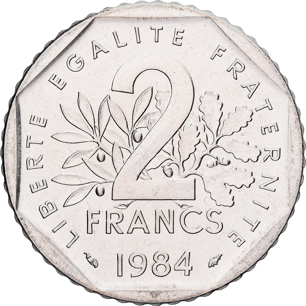 Monnaie, France, Semeuse, 2 Francs, 1984, Paris, série FDC, FDC, Nickel