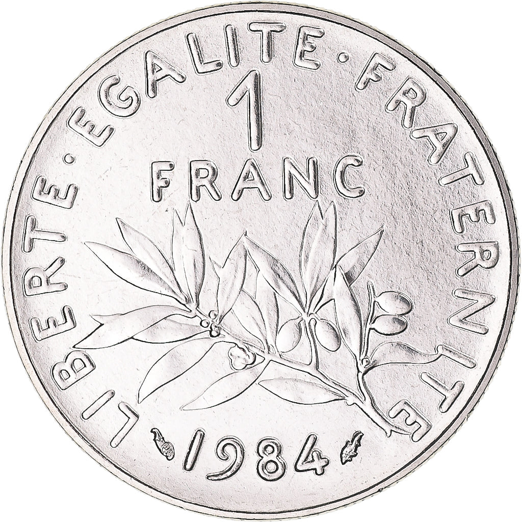 Coin, France, Semeuse, Franc, 1984, Paris, série FDC, MS(65-70), Nickel