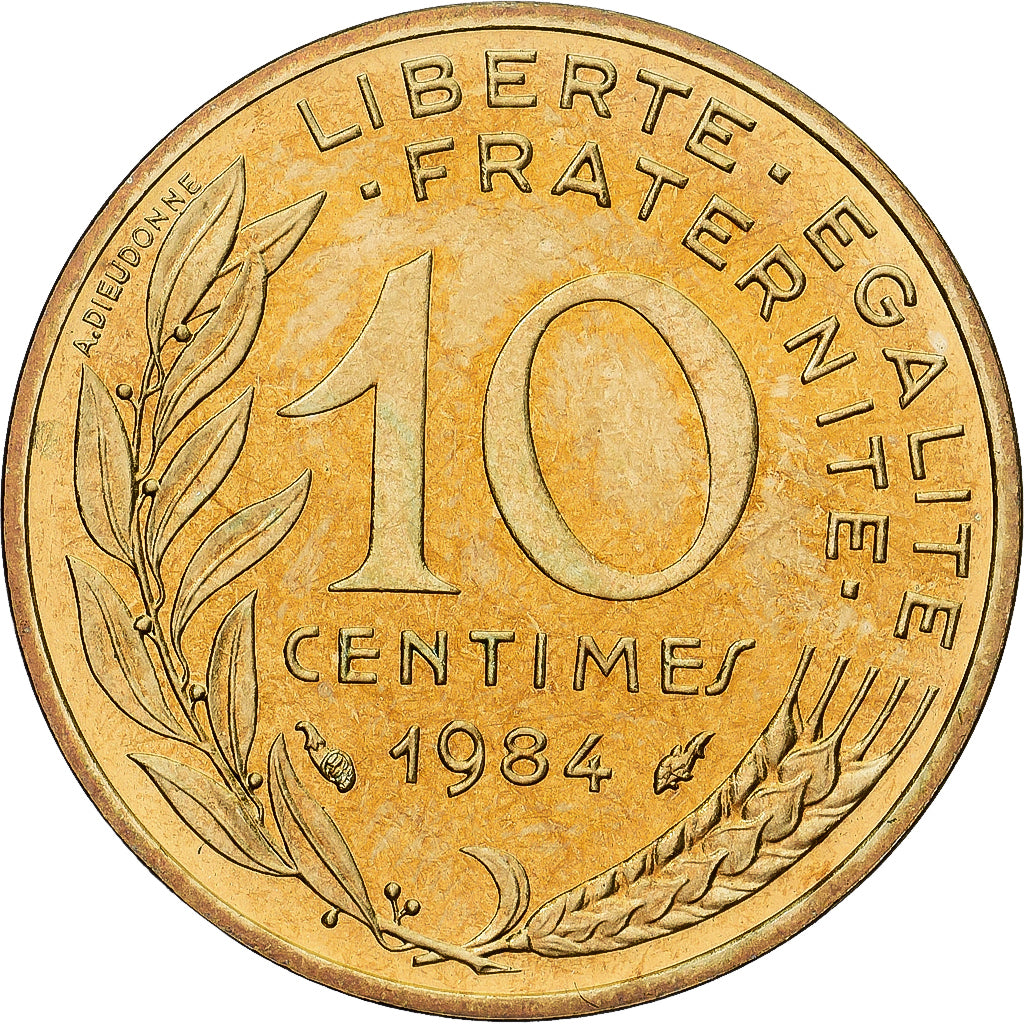 Monnaie, France, Marianne, 10 Centimes, 1984, Paris, série FDC, FDC