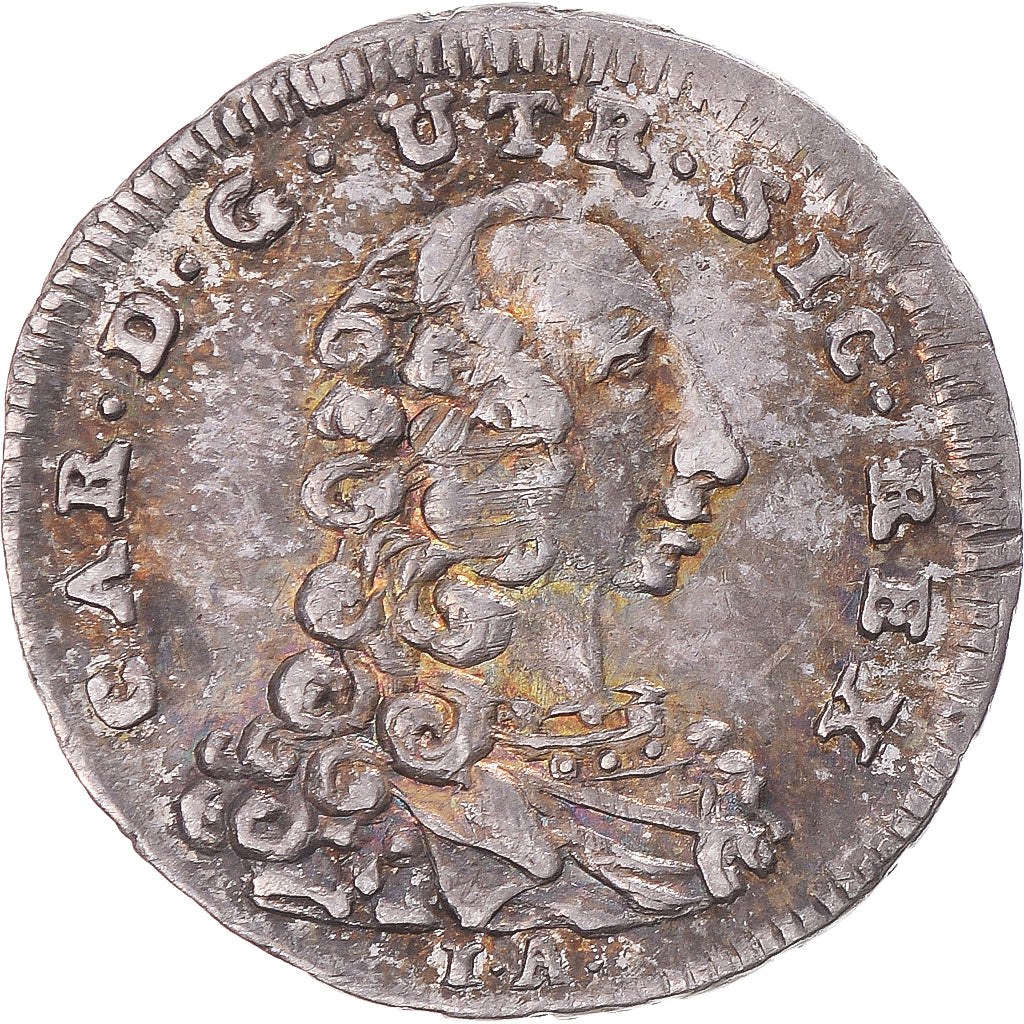 Monnaie, Italie, Kingdom of Naples, Charles III, 1/2 carlino, 1758, Naples
