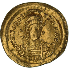 Theodosius II, Solidus, 441-450, Constantinople, Gold, EF(40-45), RIC:314