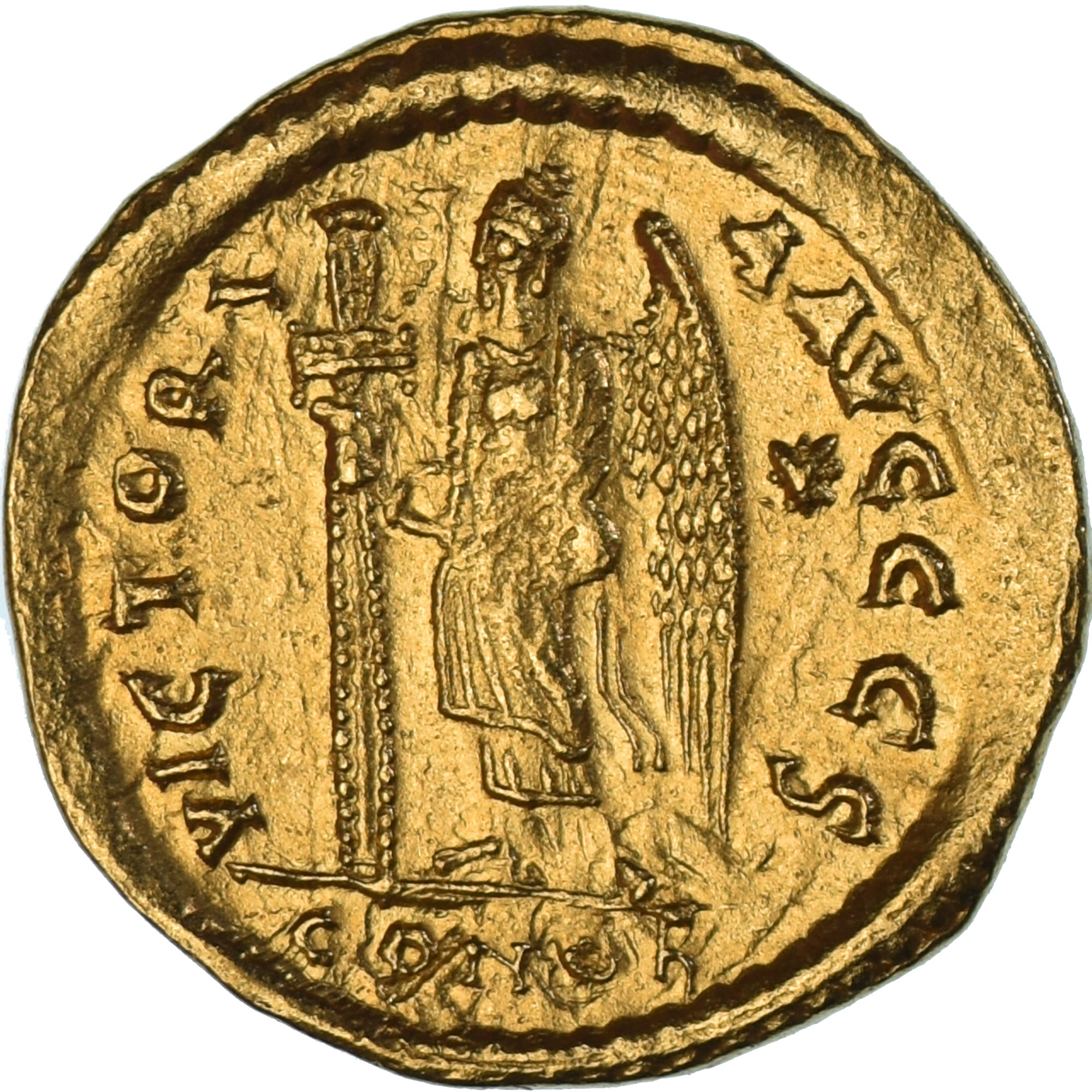 Zeno, Solidus, 476-491, Constantinople, Gold, AU(50-53), RIC:910