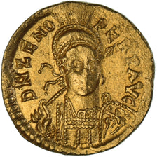 Zeno, Solidus, 476-491, Constantinople, Gold, AU(50-53), RIC:910