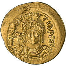 Maurice Tiberius, Solidus, 582-602, Constantinople, Gold, EF(40-45), Sear:478