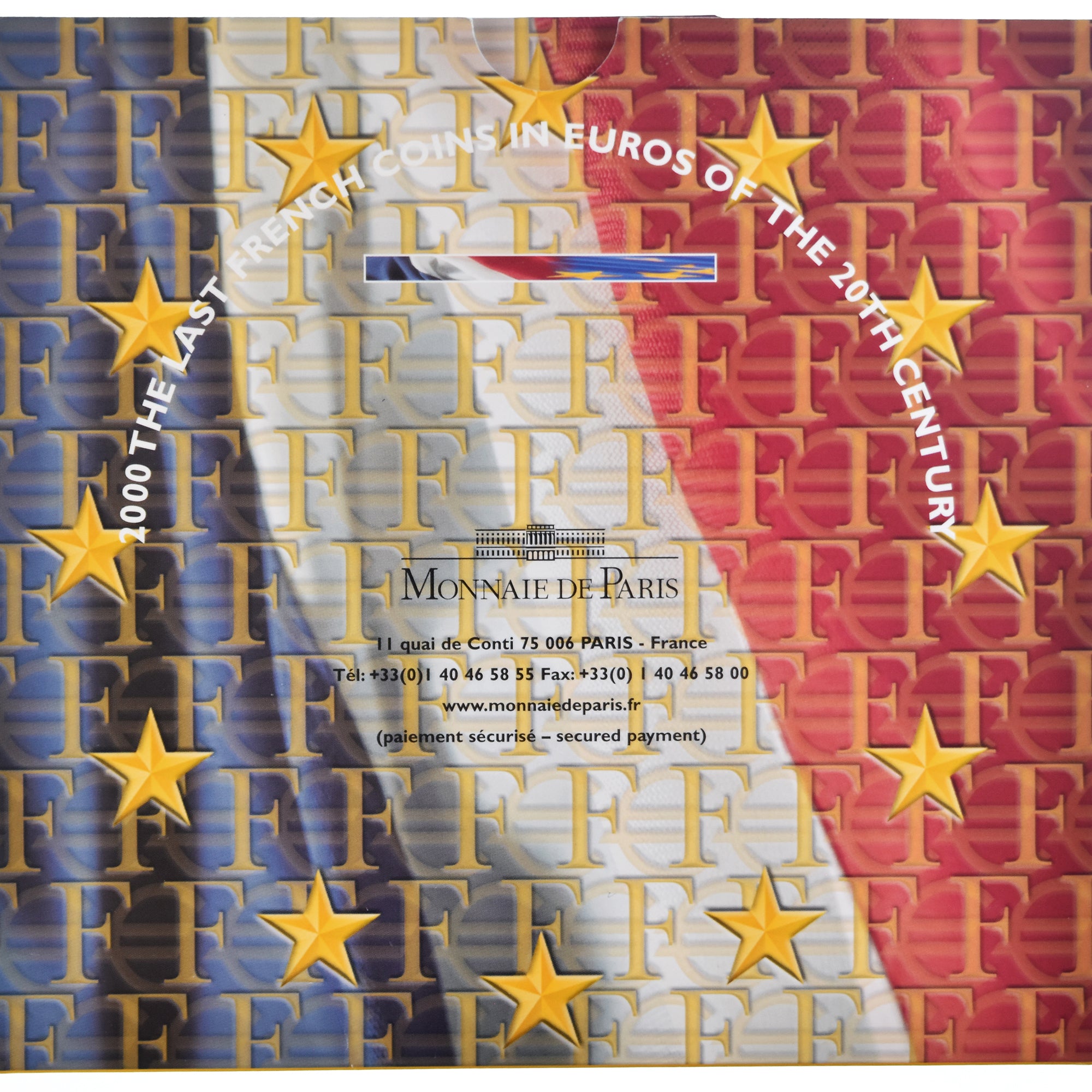 Francia, 1 Cent to 2 Euro, 2000, Monnaie de Paris, BU, FDC, Sin información