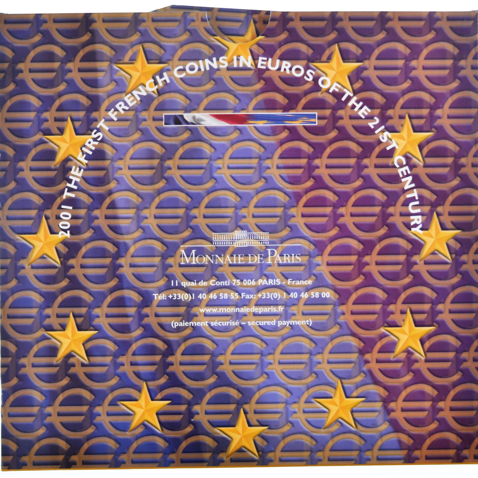 Francia, 1 Cent to 2 Euro, 2001, Monnaie de Paris, BU, FDC, Sin información