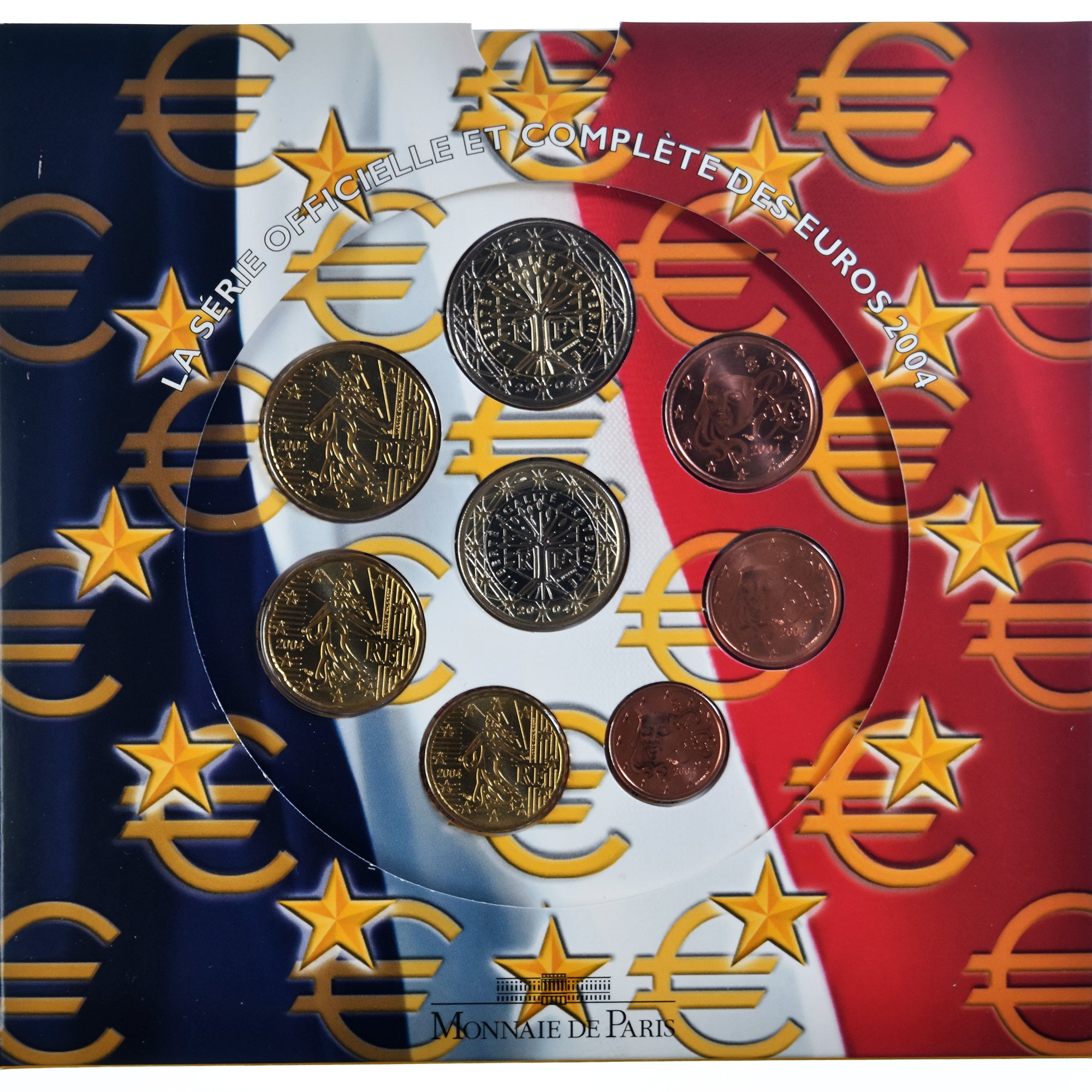 Frankreich, 1 Cent to 2 Euro, 2004, Monnaie de Paris, BU, STGL