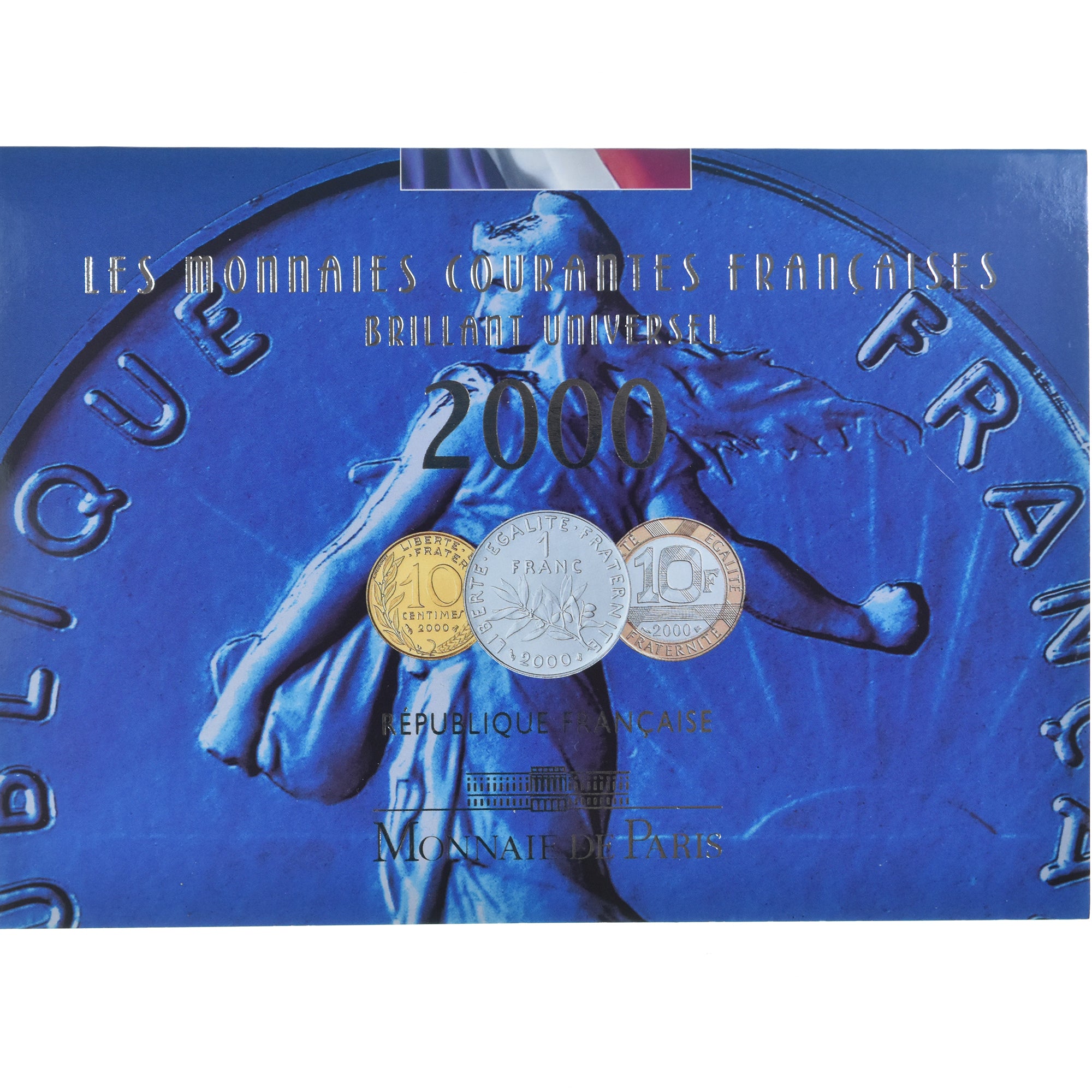Frankreich, Coffret 1 c. à 20 frs., 2000, Monnaie de Paris, BU, STGL
