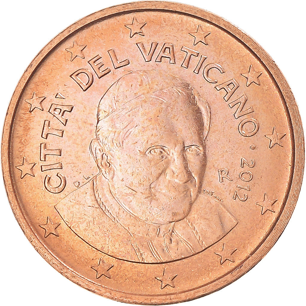Vatikanstadt, Pape Benoit XVI, Euro Cent, 2012, Rome, UNZ, Copper Plated Steel