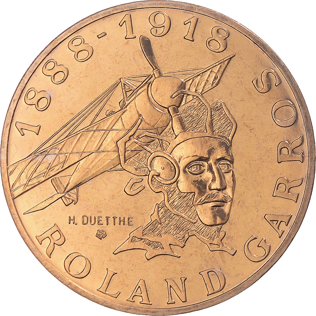 Moneta, Francja, Roland Garros, 10 Francs, 1988, Monnaie de Paris, série FDC