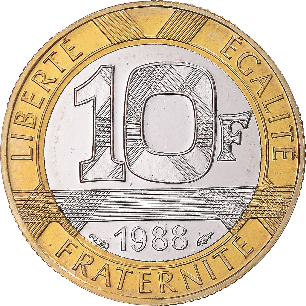 Moneta, Francja, Génie, 10 Francs, 1988, Monnaie de Paris, série FDC