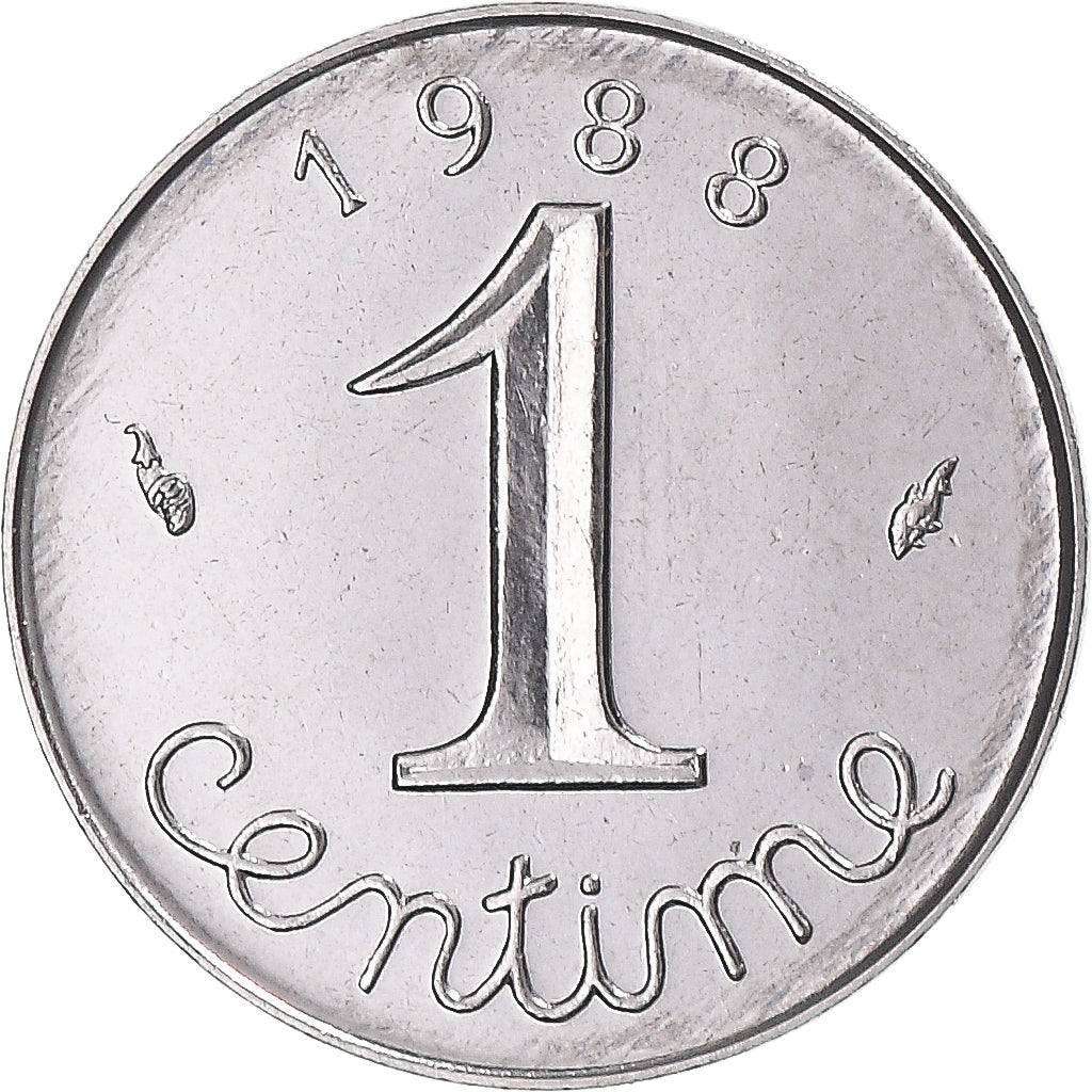 Moneta, Francia, Épi, Centime, 1988, Paris, série FDC, FDC, Acciaio