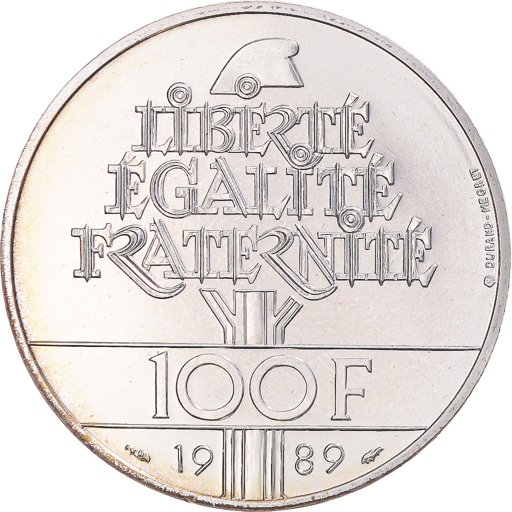 Moneta, Francja, Droits de l'Homme, 100 Francs, 1989, Monnaie de Paris, série