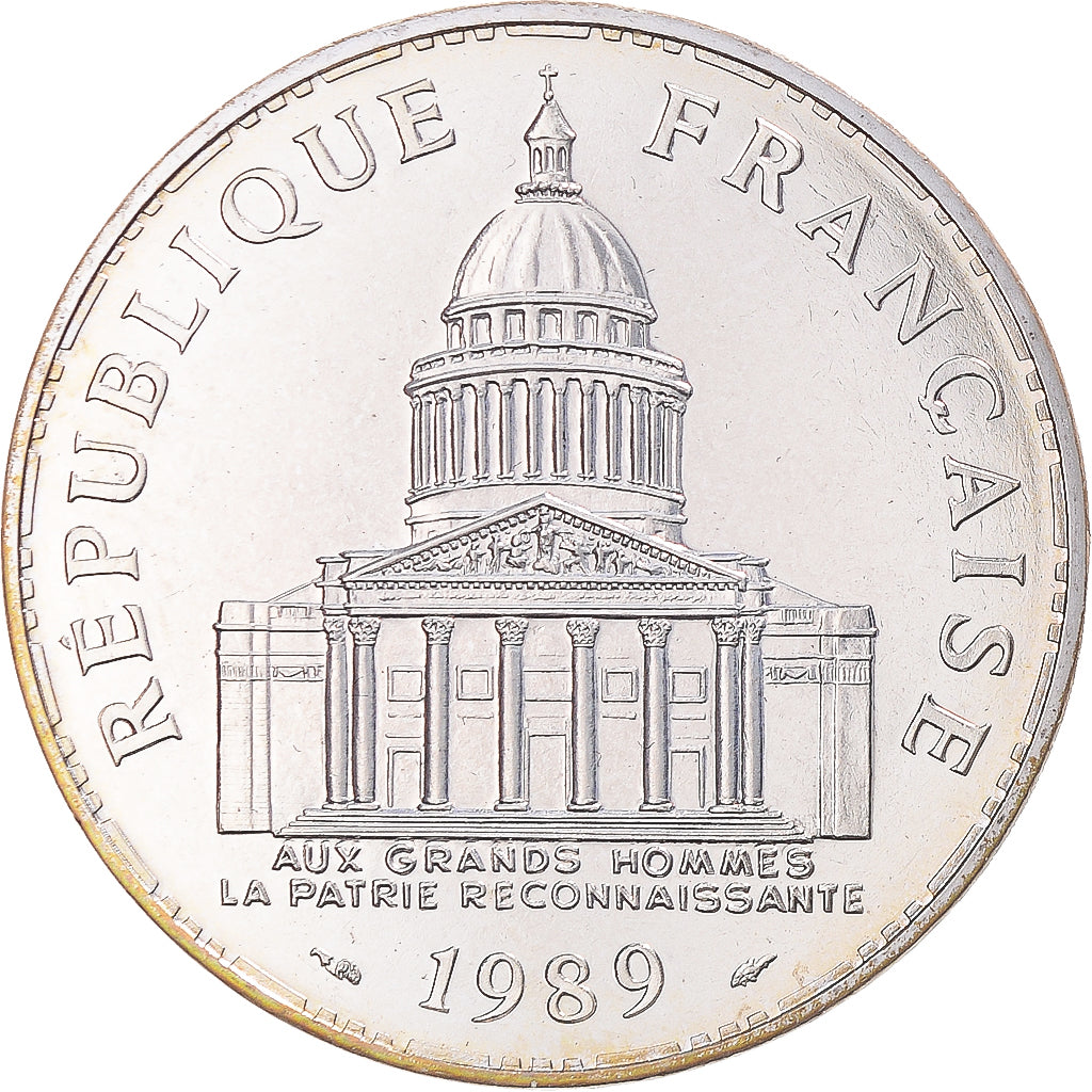 Coin, France, Panthéon, 100 Francs, 1989, Paris, série FDC, MS(65-70), Silver