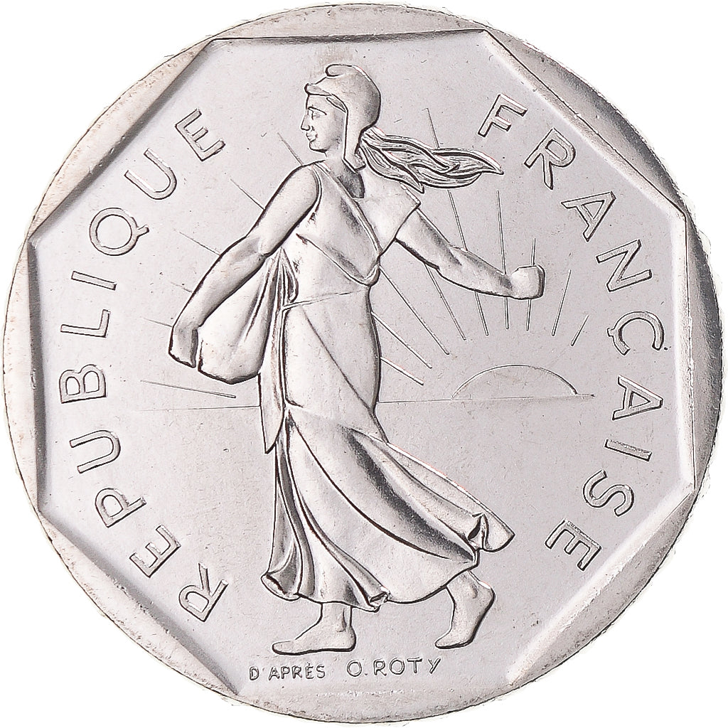Moneta, Francja, Semeuse, 2 Francs, 1989, Monnaie de Paris, série FDC