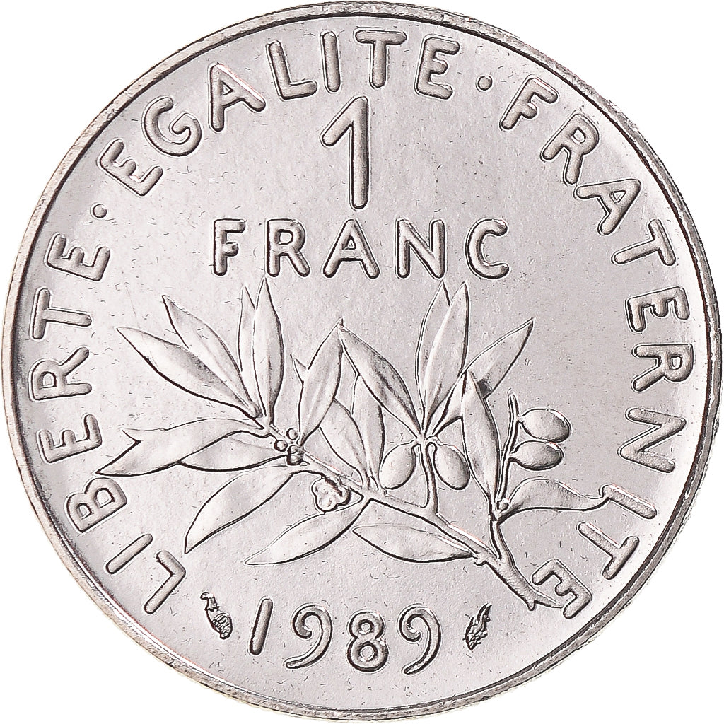 Münze, Frankreich, Semeuse, Franc, 1989, Paris, série FDC, STGL, Nickel