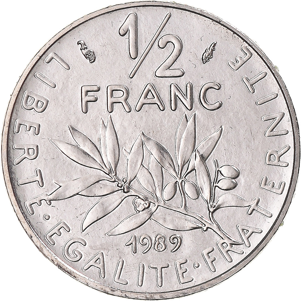 Monnaie, France, Semeuse, 1/2 Franc, 1989, Paris, série FDC, FDC, Nickel