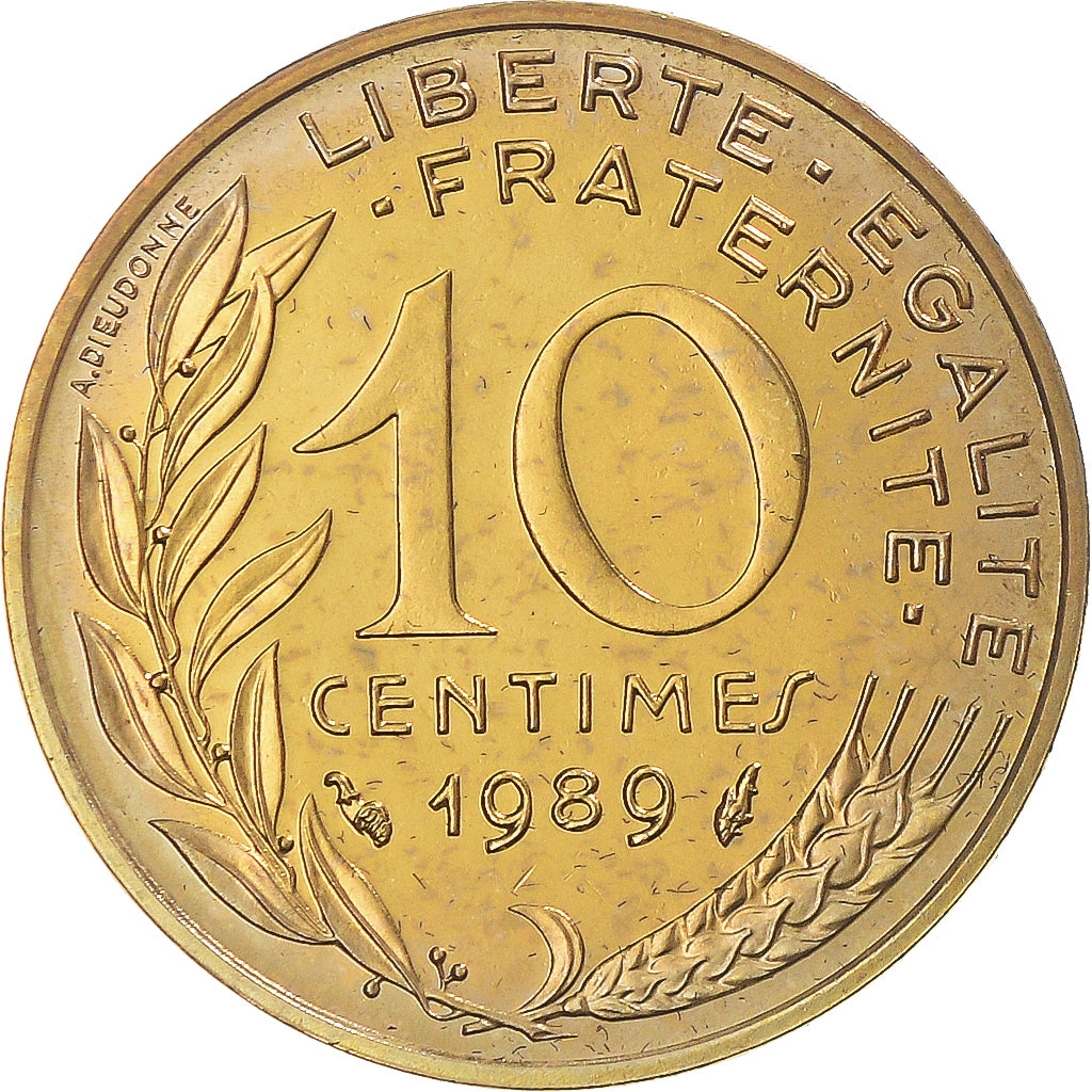 Münze, Frankreich, Marianne, 10 Centimes, 1989, Paris, série FDC, STGL