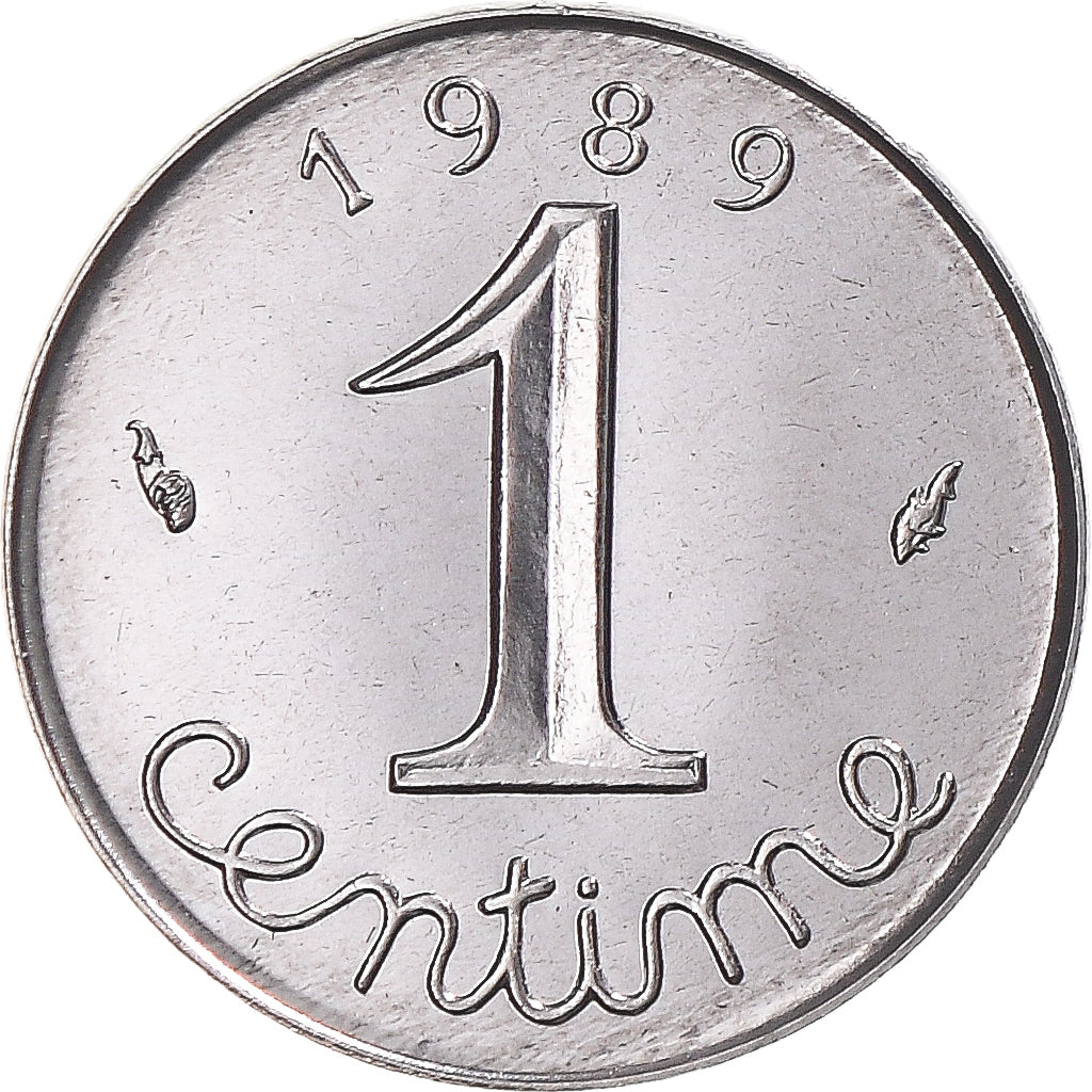 Coin, France, Épi, Centime, 1989, Paris, série FDC, MS(65-70), Stainless