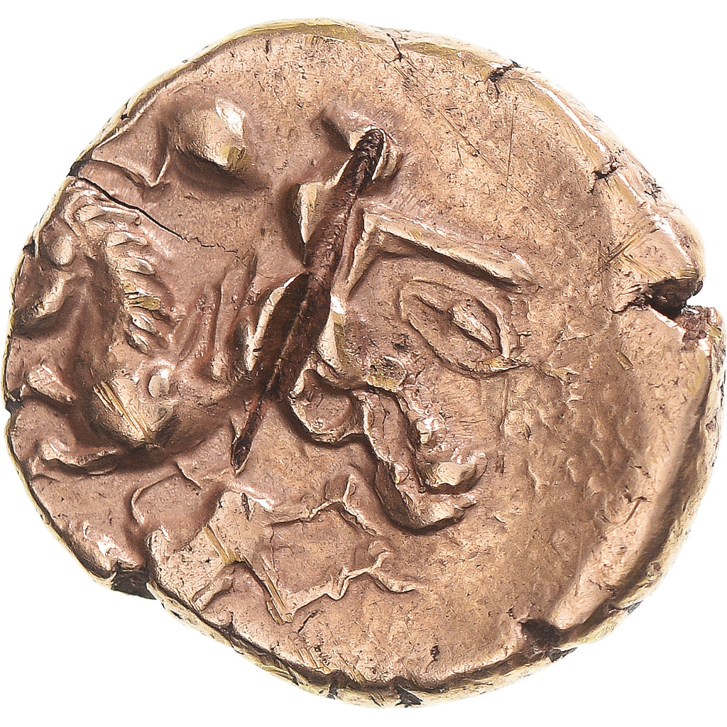 Aulerci Cenomani, Stater, 2nd-1st century BC, Złoto, EF(40-45), Delestrée:2153