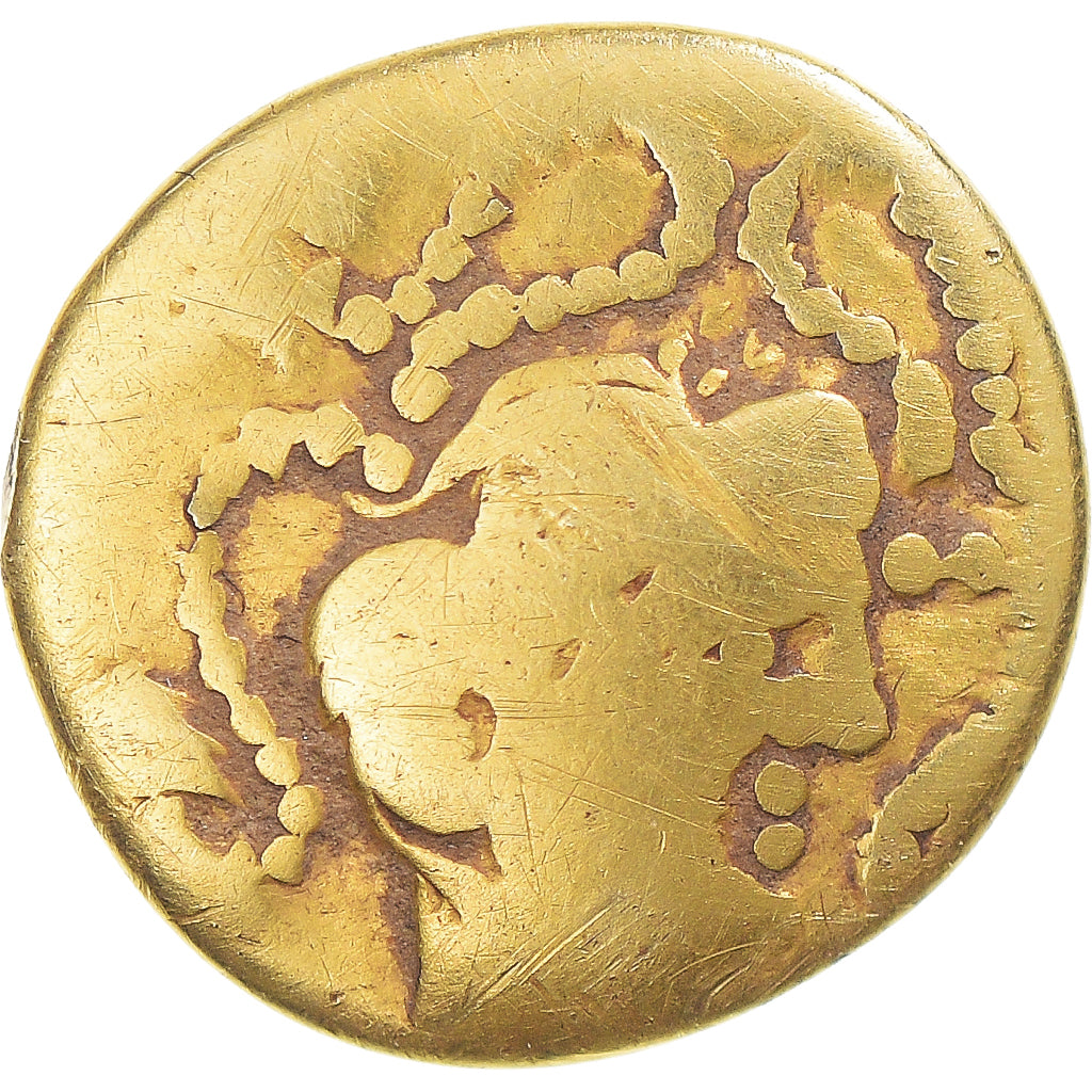 Veneti, 1/4 statère à la petite tête nue, 2nd century BC, Gold, VF(20-25)