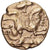 Coin, Aulerci Cenomani, 1/4 statère au cheval androcéphale et au personnage