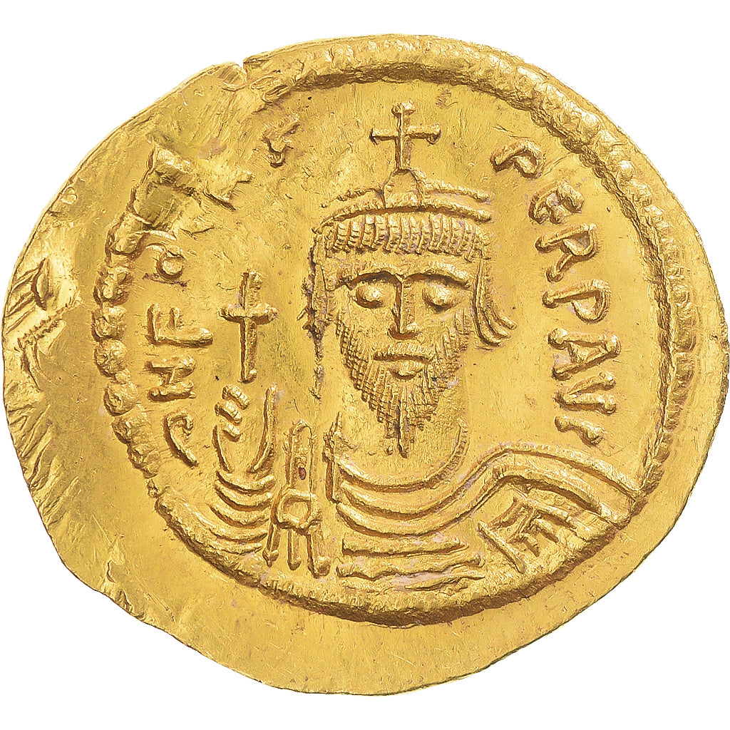 Phocas, Solidus, 606-607, Constantinople, Gold, AU(55-58), Sear:620