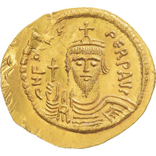 Phocas, Solidus, 606-607, Constantinople, Gold, AU(55-58), Sear:620
